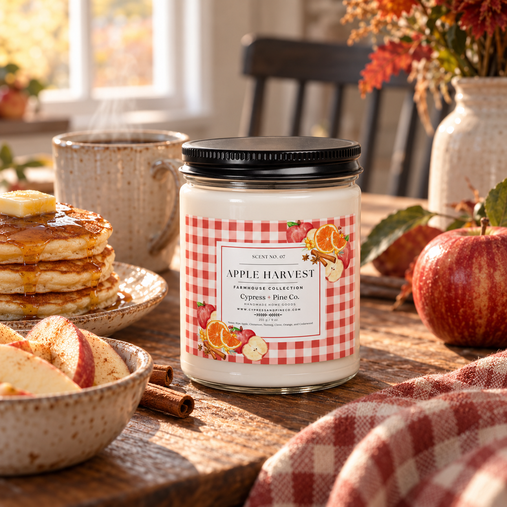 Apple Harvest Soy Candle – Farmhouse Collection (9 oz)